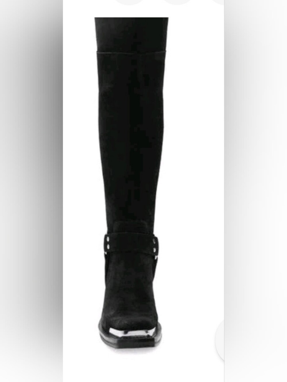 Jeffrey Campbell Black Suede Over-the-Knee Harness Boot - Picture 2 of 4